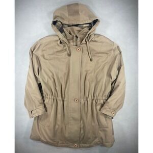 CS Signature Vintage Parka Jacket Womens Made in Russia Plaid Lined Khaki Large